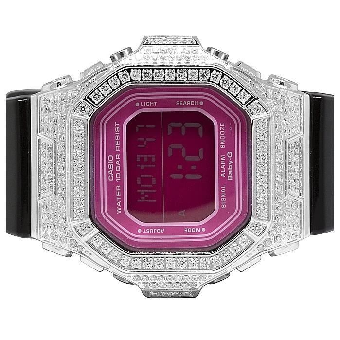 Montre Bracelet CASIO Montre à diamant simulé blanc g-shock shock pour  femme bg-5601-1d MM75P , - Achat/vente montre Blanc - Cdiscount