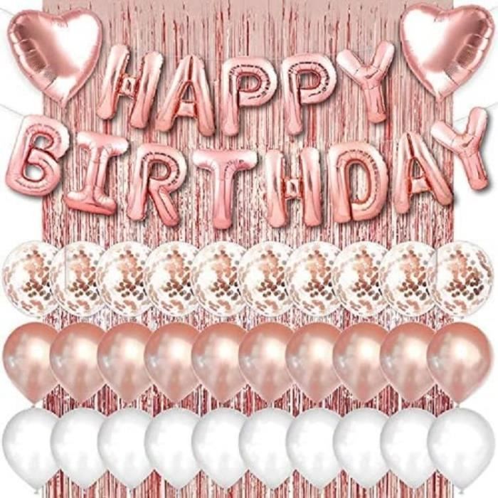 Rose Gold Birthday Party Decoration, Happy ... - UK