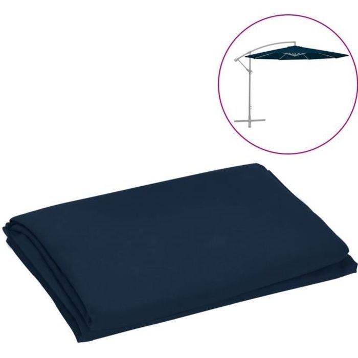 Toile de remplacement pour parasol déporté bleu 300 cm - DIOCHE