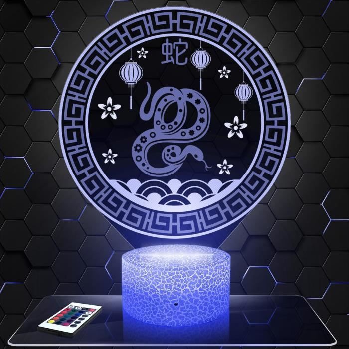 Lampe De Chevet Signe Astrologique Chinois Serpent Décoration Astral  Horoscope Chine. Idée Cadeau Objet Signe Astrologique Ch[u3132]