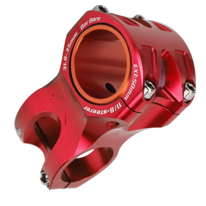 X AUTOHAUX Aluminium Alliage 35mm VTT Vélo Potence Guidon Accessoires Orange