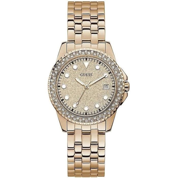 Guess Spritz Quartz Crystal Rose Gold Dial Ladies Watch W1235L3 Achat vente montre Cdiscount