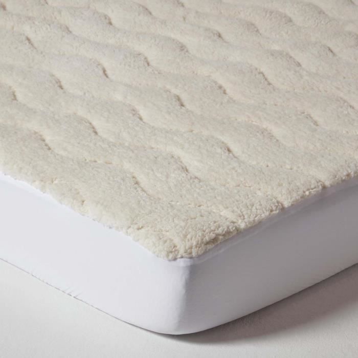 Surmatelas en polaire - HOMESCAPES - 160x200 cm - Douceur et chaleur - Polaire ultra doux - Bonnets de 30 cm