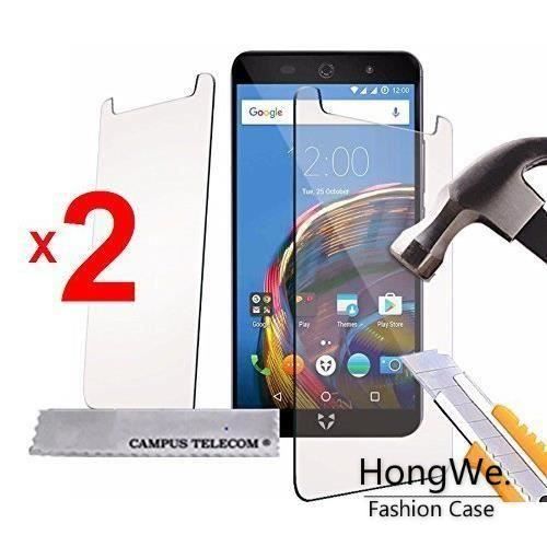 Pack Protection Huawei Y7 2018 : 2 Films Verre Trempé + Coque - Anti-rayures, Dureté 9H - Marque Novago