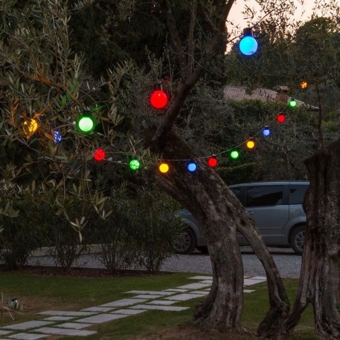 Lotti Guirlande Guinguette Interieur Exterieur 12 Globes Multicolores Led 6 Metres Cdiscount Maison
