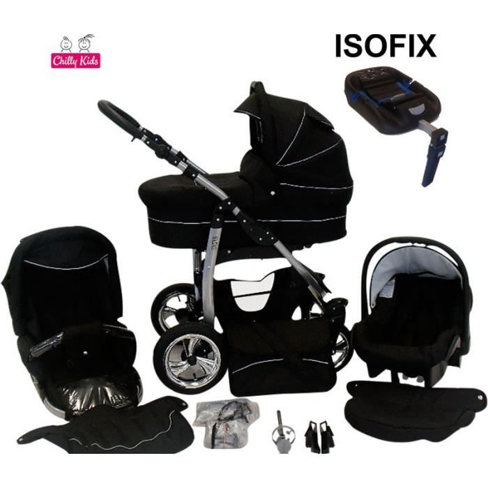 Matrix 2 Poussette Trio ISOFIX Nacelle Siège Auto Poussette Canne Parasol  22 noir & fleurs - Cdiscount Puériculture & Eveil bébé