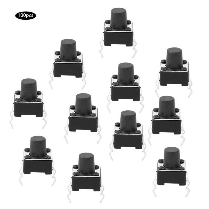 Assortment Of Miniature 6x6mm Push Button Switches (5 To 20 Pcs) - Height 4.3 To 15mm
