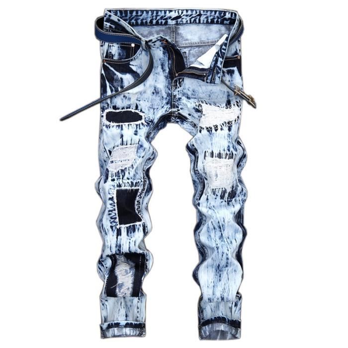 Jeans délavé troué homme hotsell