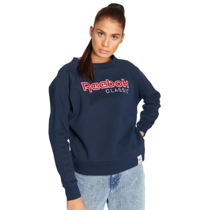 pull reebok femme bleu