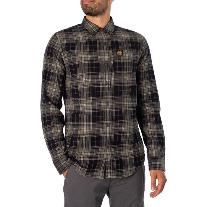 Chemise Homme Superdry En Coton - Taille M - Couleur Bordeaux - Occasion En Excellent état