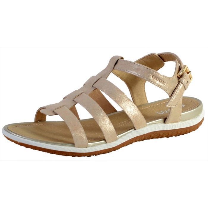 Sandales Femme Geox D Vega Cuir Boucle de serrage Talon