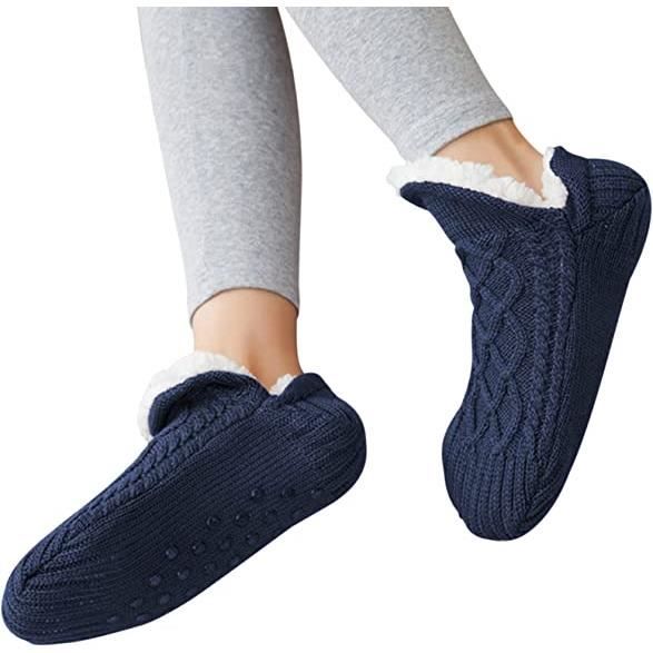 Chausson Chaussette Homme Femme, Chaussons Chaudes d'hiver, Maision Slipper  Antidérapantes pour Maison Bureau - Cdiscount Chaussures