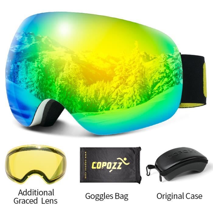 Lunettes De Ski Katmerio Homme Femme - Anti-UV, Anti-Buée - Sport Outdoor, Moto, Paintball