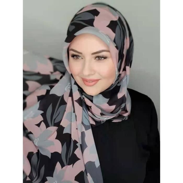 Robe musulmane pour femmes Hijab en mousseline de soie Abaya Hijabs Abayas Jersey écharpe
