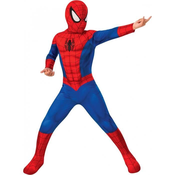SPIDER-MAN CLASSIQUE AVEC DES MUSCLES Déguisement COSTUME TAILLE 8-10 ANS garçon carnaval mardi gras Halloween