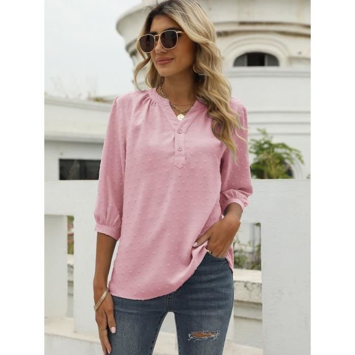 Blouse femme rose sale
