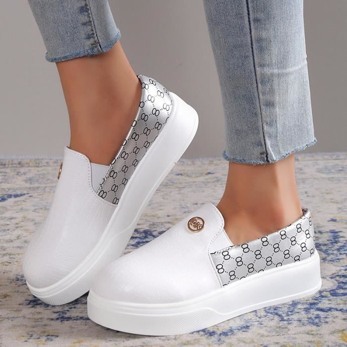 Basket blanche femme plateforme hot sale