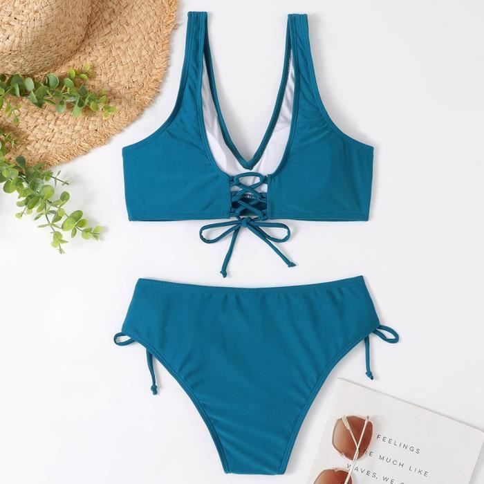 Vijamiy Maillot De Bain Femme 2 Pièces Taille Haute – Bikini Push Up Chic Et Élégant