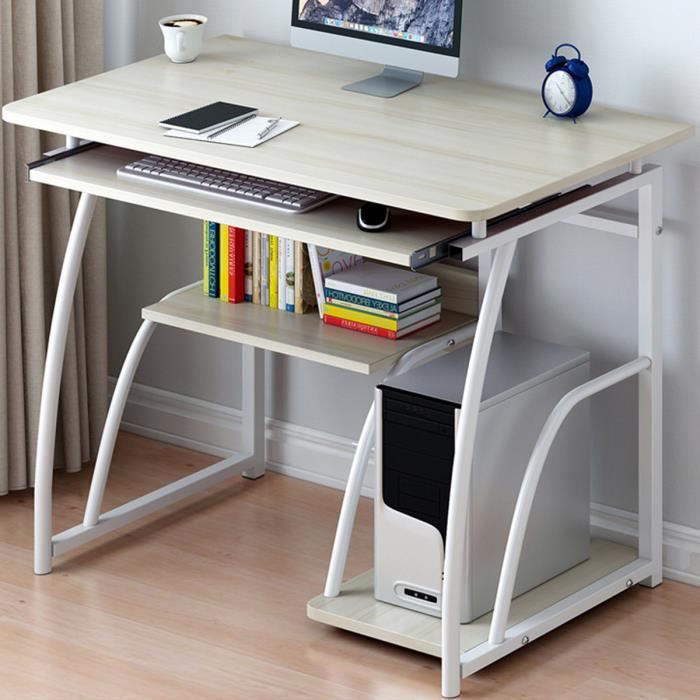 Unique V 70x40x71cm Bureau D Ordinateur Simple Table De Bureau Cadre En Acier Plaque Blanc Achat Vente Bureau Bureau D Ordinateur Blanc Soldes Sur Cdiscount Des Le 20 Janvier Cdiscount