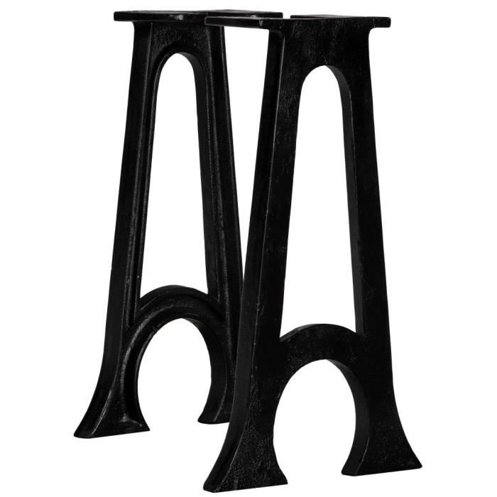 Haute Qualite Pied De Banc 2 Pcs Base Voutee Cadre En A Fonte