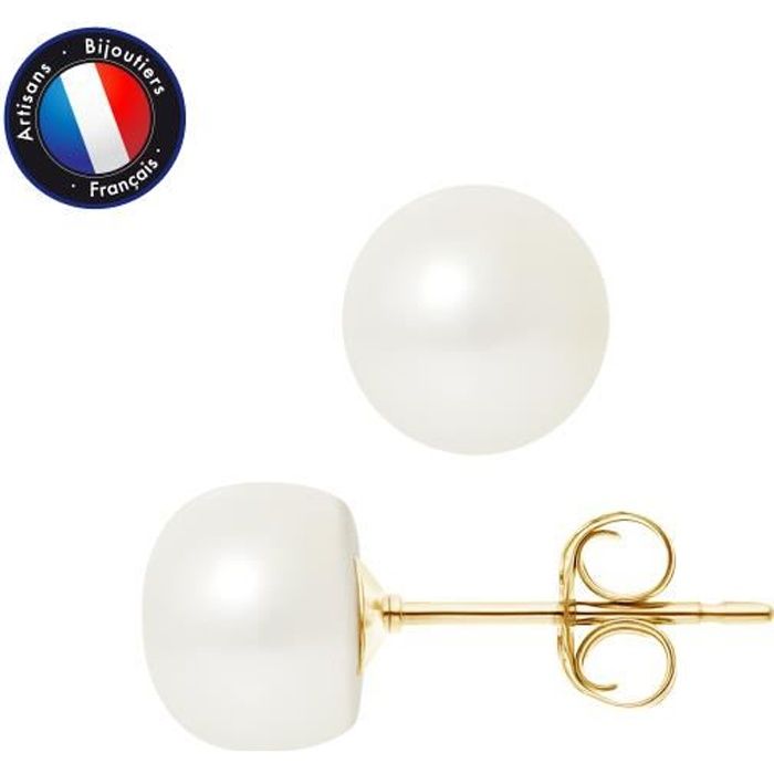Boucles D'oreilles Cœur Or Jaune 9 Carats Avec Diamant - Naava - Cadeau Femme élégant Et Raffiné