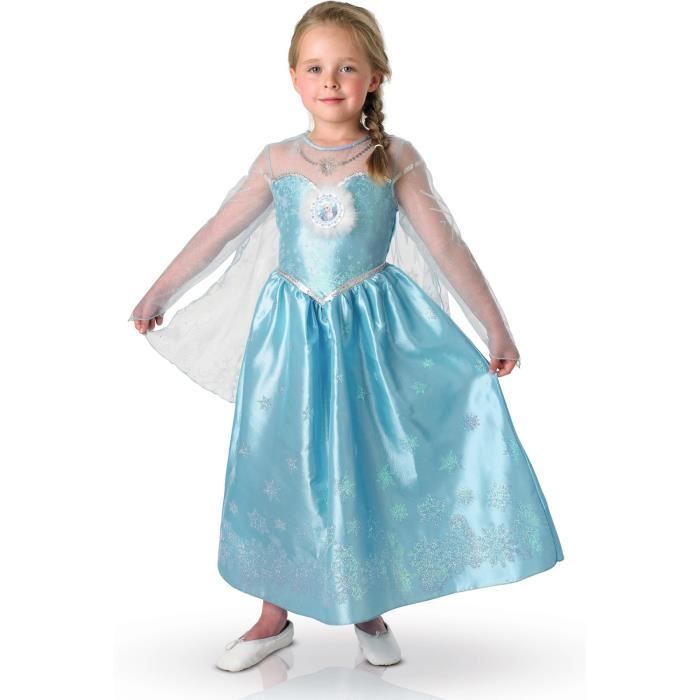 Disney Officiel Deluxe Deguisement Reine des Neiges Elsa Robe