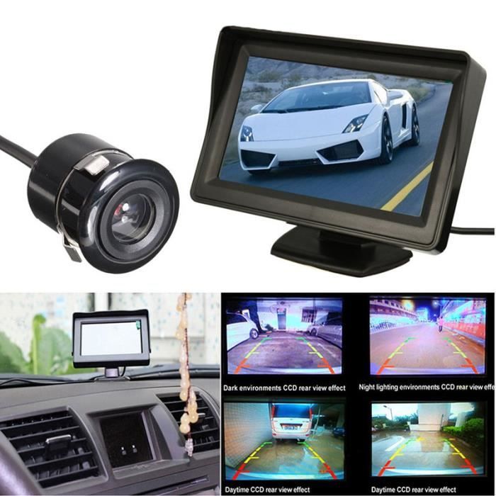 Kit De Caméra De Recul Pour Voiture Riloer, Moniteur LCD TFT Numérique