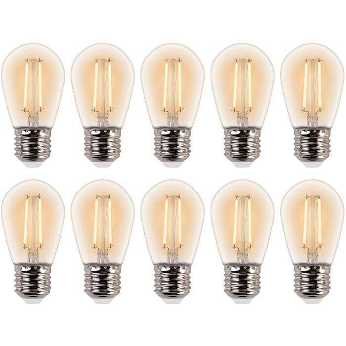 SALCAR Ampoule LED à E27 blanc chaud basse tension 12V, 10 pièces Cdiscount Maison