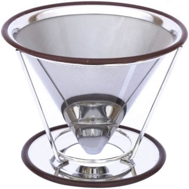 LOOFORE Filtre a Cafe, Filtre à Café Réutilisable, Filtre à Café Permanent en Acier Inox, Filtre à Café en Acier Inoxydable Manuel, Filtre Cafe sans Papier pour Préparation Manuelle du Café