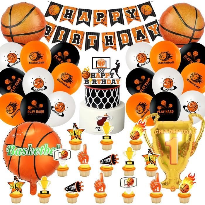 Toile de fond Personnalisable Anniversaire Basket Ball Éclatant 1er BRP5-118 main image 1