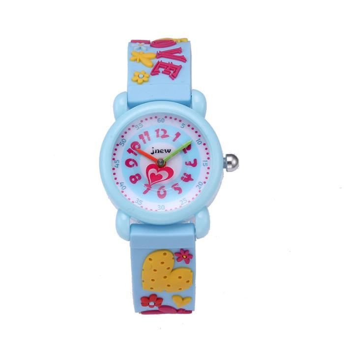 Montre Enfant MUXIJIA Silicone Quartz Garçon Fille 3-10 Ans - Bracelet Réglable Dessin Animé 3D