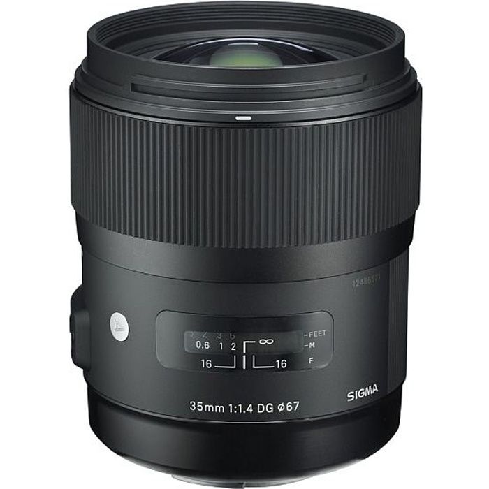 Objectif SIGMA 35mm F1.4 DG HSM pour Canon - Ouverture F/1.4 - Distance focale 35mm
