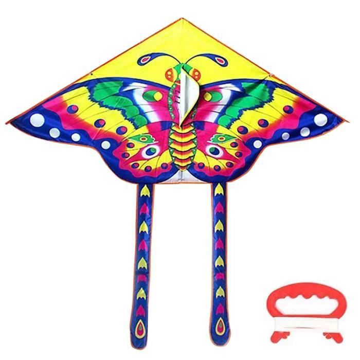 Grand cerf-volant coloré Grand cerf-volant arc-en-ciel avec longue queue colorée pour les