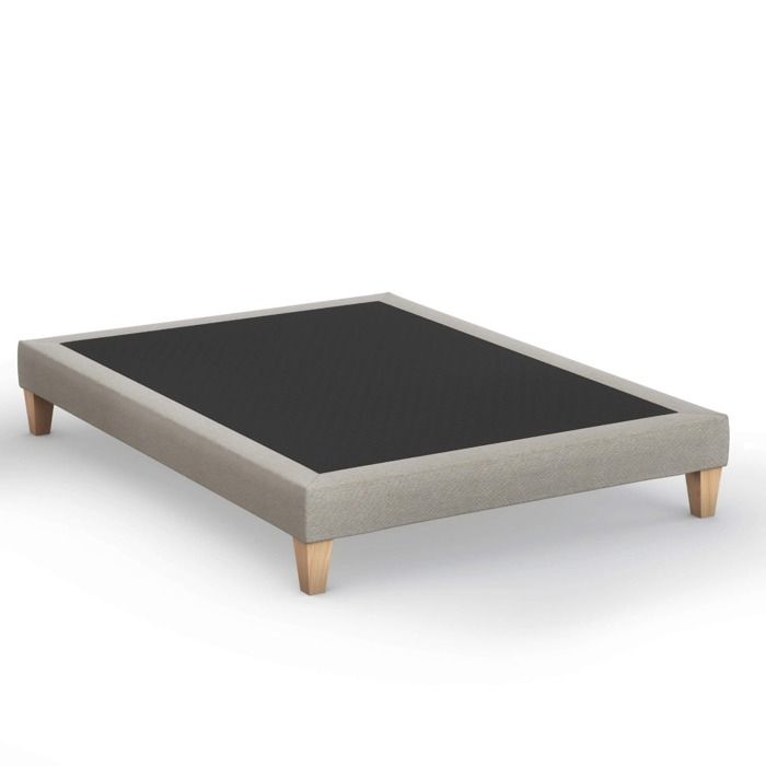 Sommier déco tapissier beige lin - SOMEO 180x200 - Ecru - Garantie 5 ans - Someo Sommier déco tapissier beige lin - SOMEO 180x200 - Ecru - Garantie 5 ans - Someo