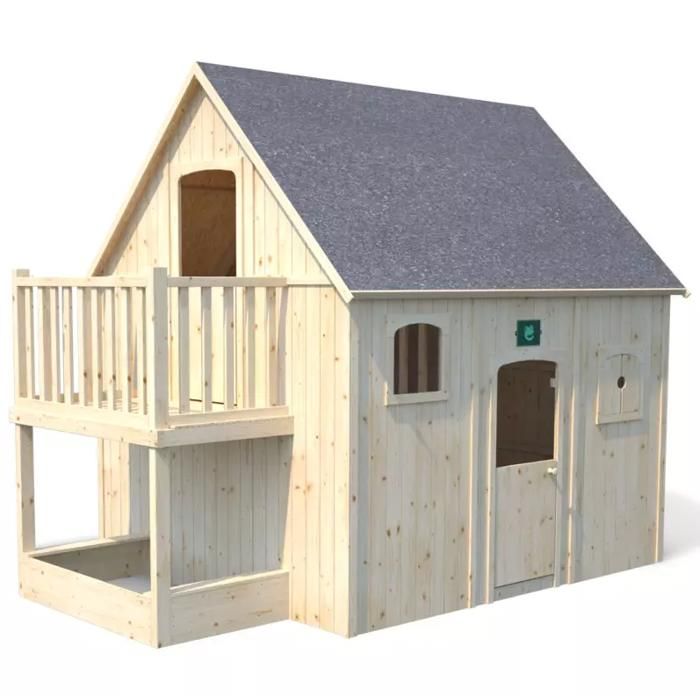 Cabane en bois pour enfant - SOULET - DUPLEX - Maisonnette en bois à étage - Dimensions 3060x2120x2490mm