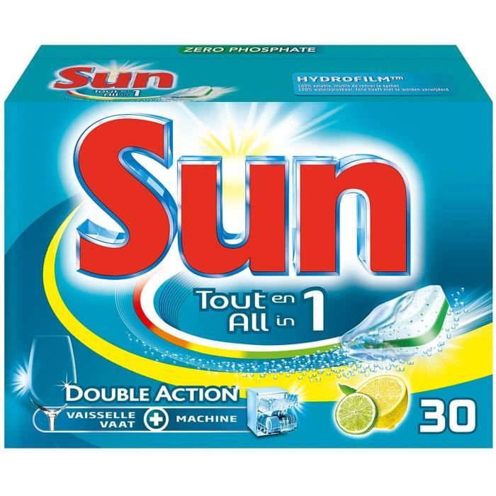 SUN Tablette Lave-vaisselle Tout en Un Extra Power - 44 doses - Cdiscount  Electroménager