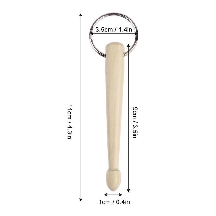 Porte-clés Mini Baguettes De Batterie En Bois - Cadeau Percussion - Décoration Mignonne Pour Sac Ou Clés