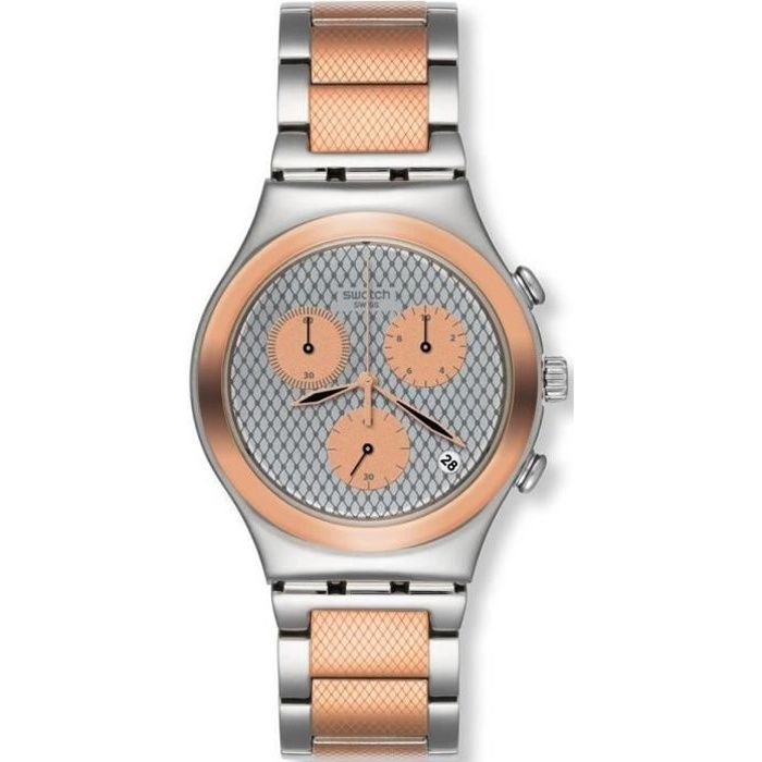 SWATCH FEMME 40MM CHRONOGRAPHE DATE MINÉRAL VERRE MONTRE YCS581G -  Cdiscount Bijouterie