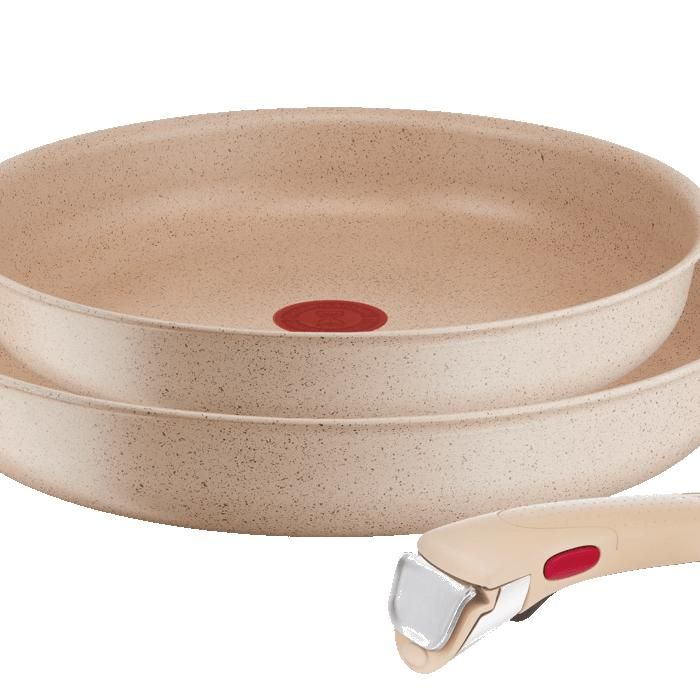 Lot Poêles Tefal Ingenio - Sauteuse 28cm + 24cm + Poignée Amovible Induction