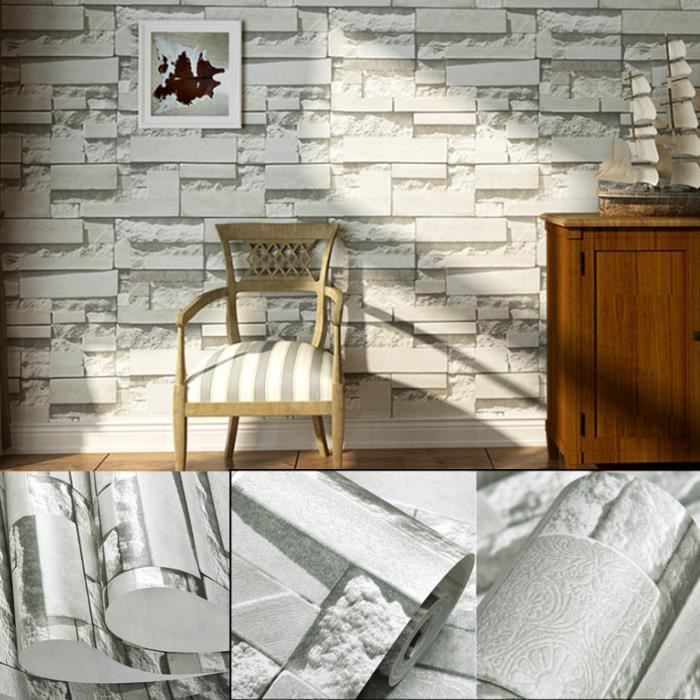 0 53x10m Brique Papier Peint Fond Tv Mur Wallpaper Decor Salon