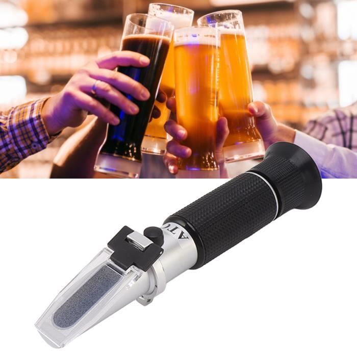 Réfractomètre Numérique Alcool 0-80% - Testeur Antigel Spiritueux - Portable, étalonnage Manuel