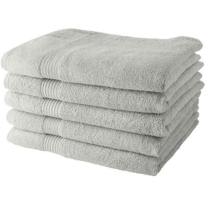 Lot Linge De Bain TODAY - 4 Serviettes 30x50 + 4 Serviettes 50x90 + 2 Draps 70x130 Cm - 100% Coton, Couleur Sable