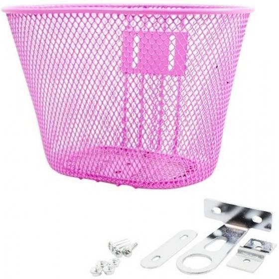 Panier vélo enfant TOM - 8,5 litres - Rose - Montage fixe