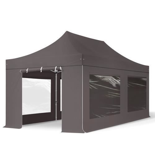Tonnelle Pliante TOOLPORT 3x6 M - Structure Alu, Bâche PES 800, Côtés Panoramiques, Professionnelle