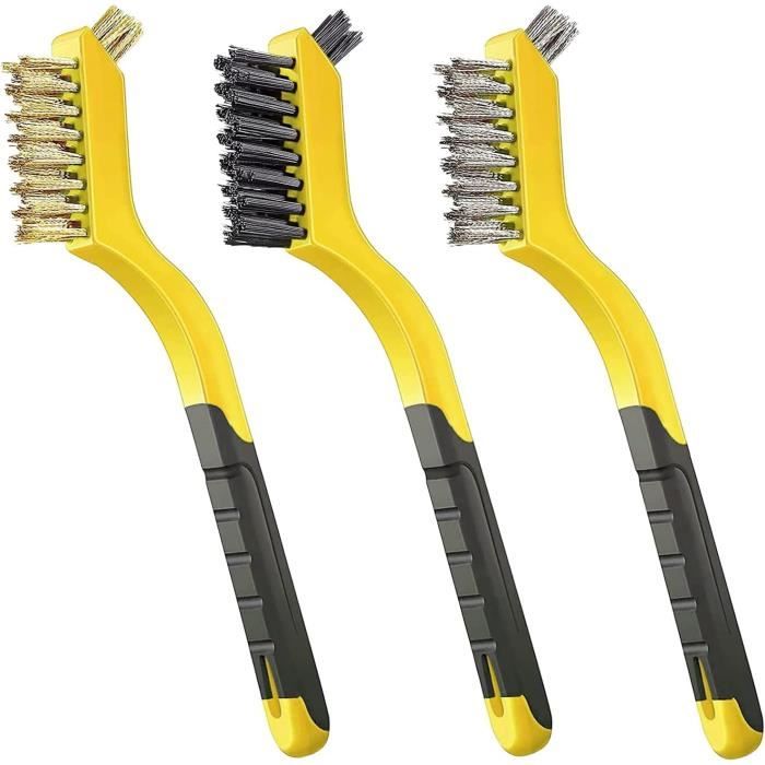 LaBlanc - Lot De 12 Mini Brosses Métalliques En Acier Inoxydable Brosse