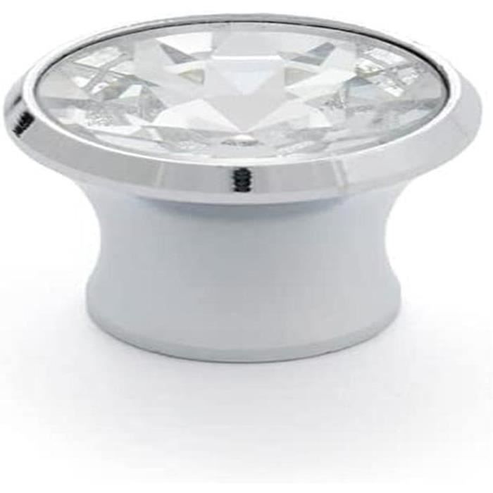 4 Anneaux De Tirage Ronds – Brillant Chrome, Pour Tiroirs Et Meubles