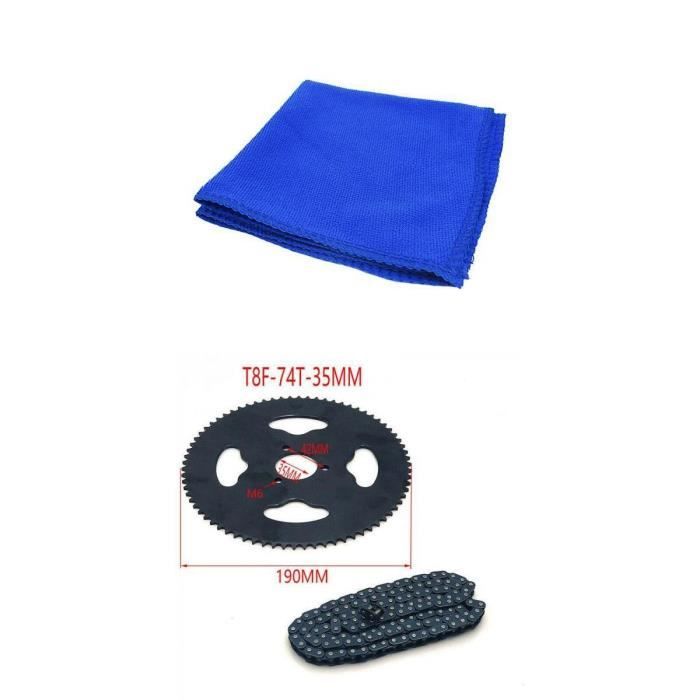 Pignon Arrière Acier T8F 74 Dents Ø35 Mm – Pièce Moto Scooter Quad Durable Noir