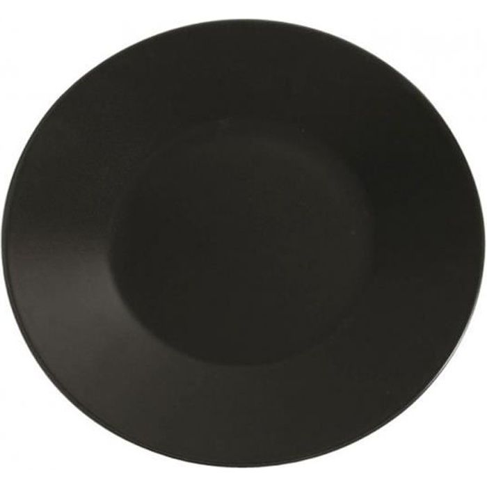 6 Assiettes à Dessert Carrées Noires Kadax - Verre Renforcé, Lave-vaisselle/Micro-ondes | 20x20cm