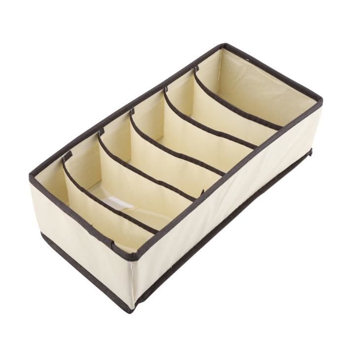 YOSOO Storage Box, Foldable Storage Box Beige Portable for Store Bra