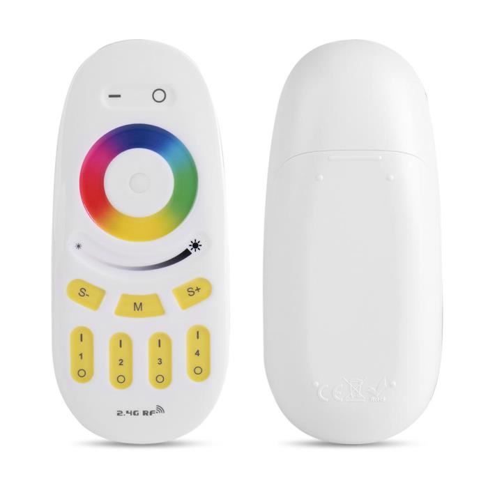 Télécommande SEZO RC03RFB RGB RGBW RGBCCT 2.4G RF 4 Zones - Compatible WB5 C03W C03RF Etc.